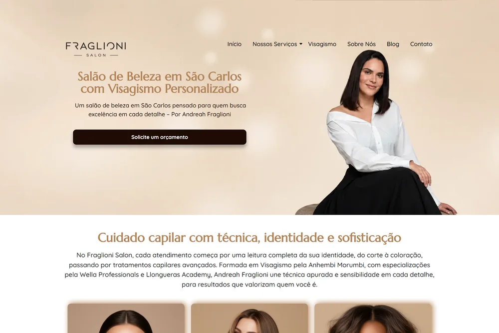 Página inicial de Fraglioni Salon